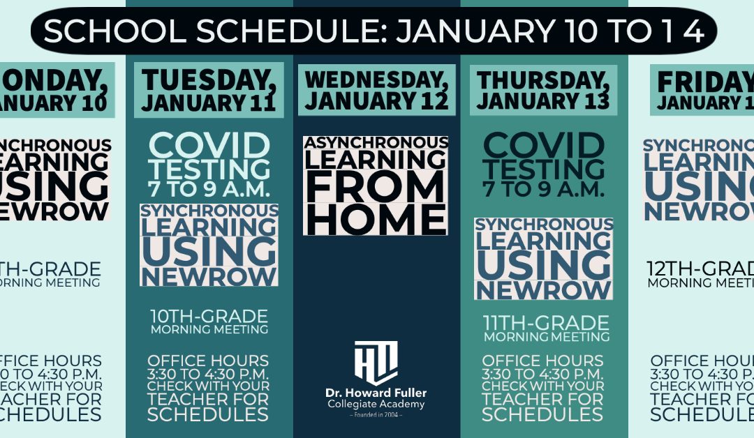 At-Home Learning: January 10 – 14